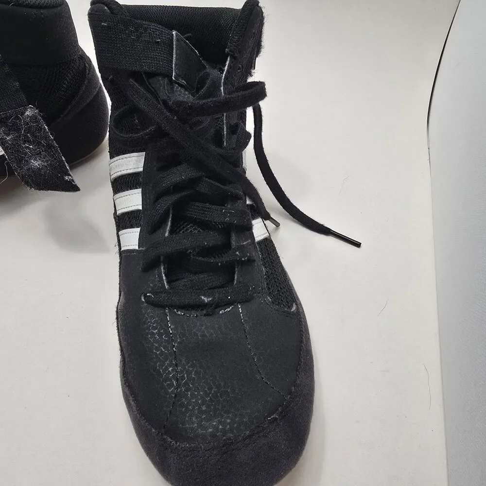 Adidas HVC 2 Mens Size 6.5 Wrestling Shoes Sneakers Black White AAQ3325